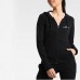 Women Classic Zipper Custom Hooded Black Tracksuit